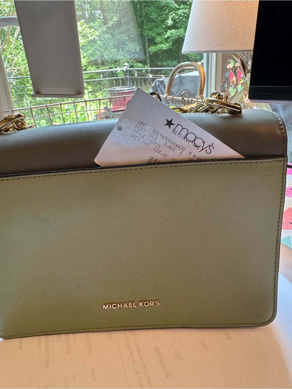MICHAEL Michael KorsTricolor Leather Shoulder Bag with Gold Chain Strap. NWT - Picture 6 of 15